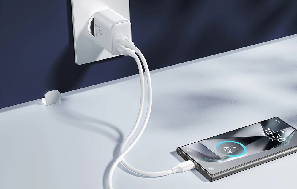 Įkroviklis Joyroom JR-TCF21 20W USB-C/USB-A baltas aprašymas - Prekės nuotrauka Įkroviklis Joyroom JR-TCF21 20W USB-C/USB-A baltas aprašymas - Prekės nuotrauka