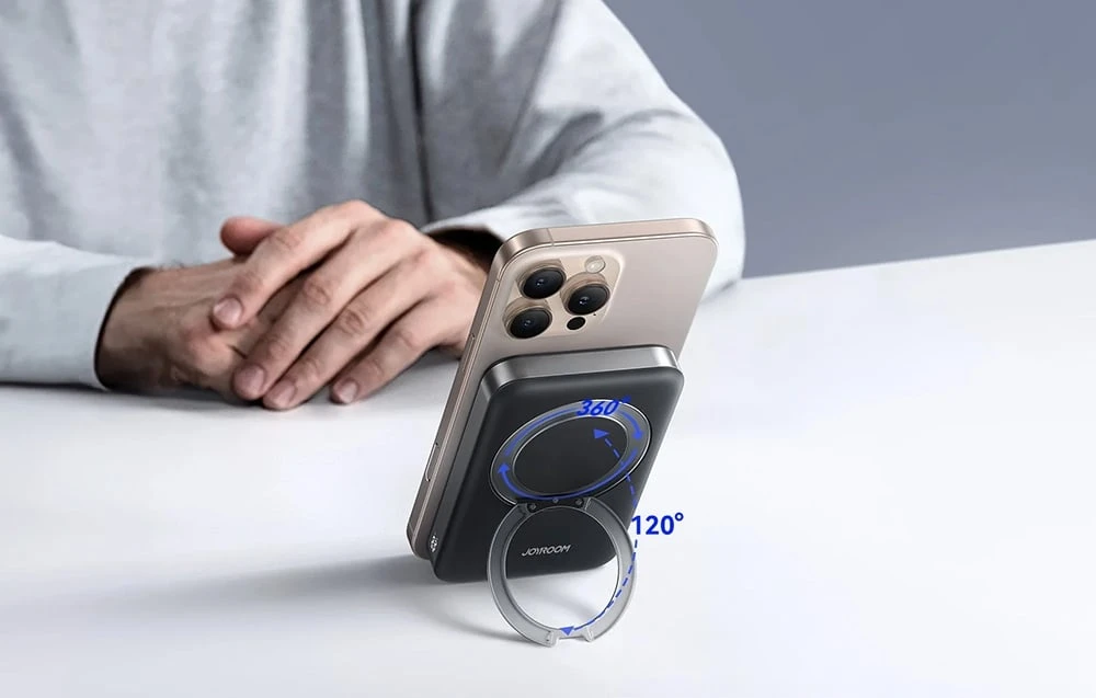 Išorinė baterija Power Bank Joyroom JR-PBM12 22.5W Magnetic Wireless 10000mAh juoda aprašymas - Prekės nuotrauka Išorinė baterija Power Bank Joyroom JR-PBM12 22.5W Magnetic Wireless 10000mAh juoda aprašymas - Prekės nuotrauka