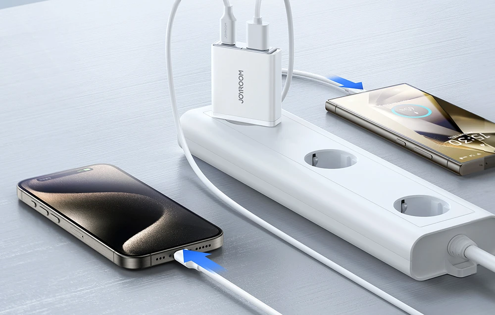 Įkroviklis Joyroom Super Slim (TCF14) (1xUSB-C;1xUSB 3A 20W) baltas aprašymas - Prekės nuotrauka Įkroviklis Joyroom Super Slim (TCF14) (1xUSB-C;1xUSB 3A 20W) baltas aprašymas - Prekės nuotrauka