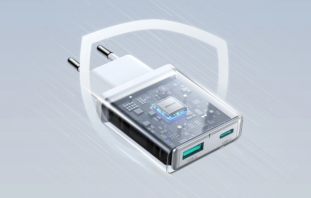 Įkroviklis Joyroom Super Slim (TCF14) (1xUSB-C;1xUSB 3A 20W) baltas aprašymas - Prekės nuotrauka Įkroviklis Joyroom Super Slim (TCF14) (1xUSB-C;1xUSB 3A 20W) baltas aprašymas - Prekės nuotrauka