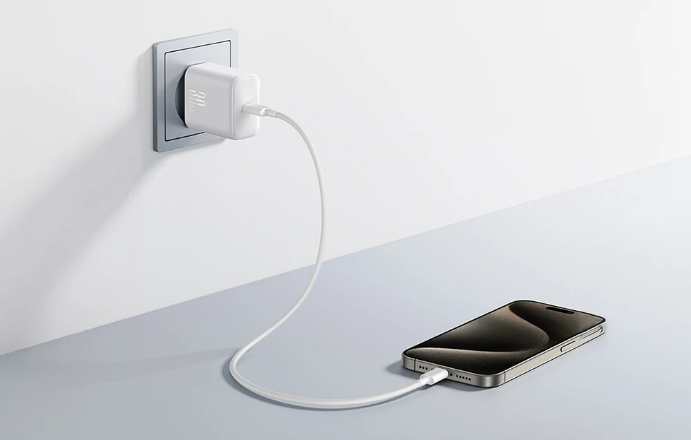 Įkroviklis Joyroom JR-TCF24 30W USB-C baltas aprašymas - Prekės nuotrauka Įkroviklis Joyroom JR-TCF24 30W USB-C baltas aprašymas - Prekės nuotrauka