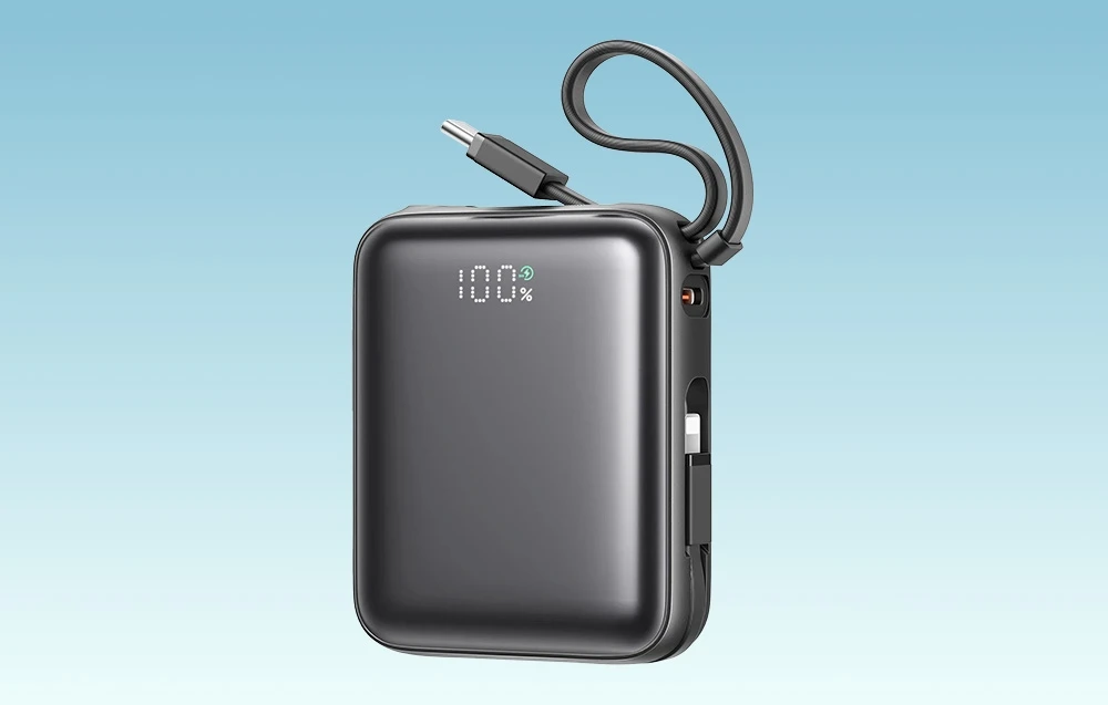 Išorinė baterija Power Bank Joyroom JR-PBF27 22.5W Mini 10000mAh juoda aprašymas - Prekės nuotrauka Išorinė baterija Power Bank Joyroom JR-PBF27 22.5W Mini 10000mAh juoda aprašymas - Prekės nuotrauka