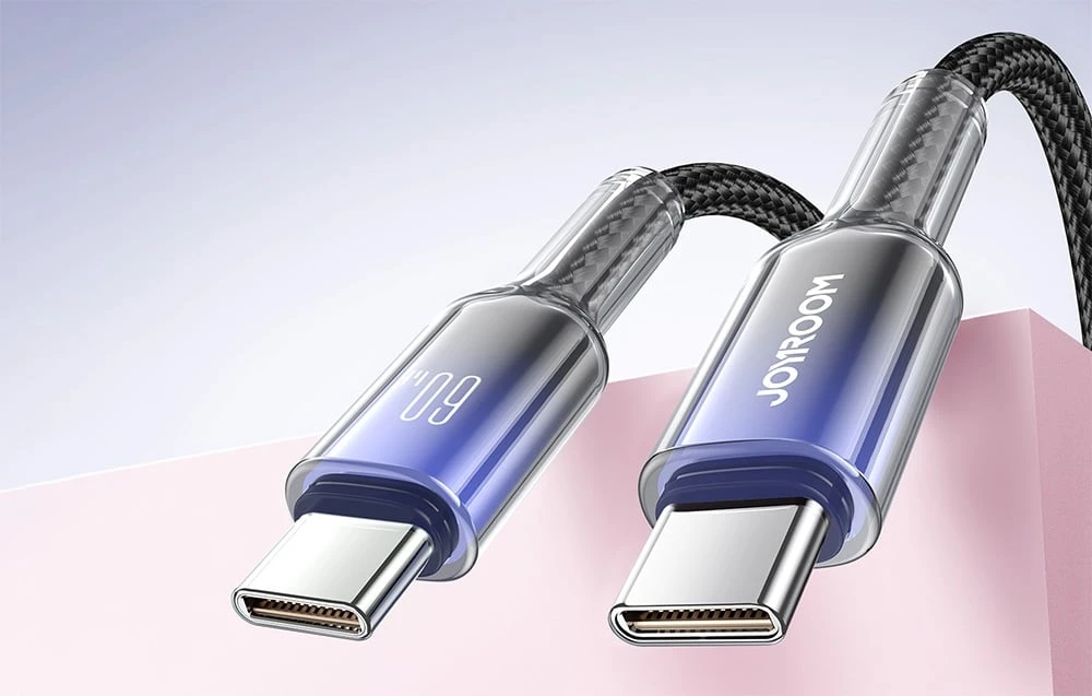 Joyroom S-A42 60W USB-C kabelis 1.2m juodos spalvos aprašymas - Prekės nuotrauka