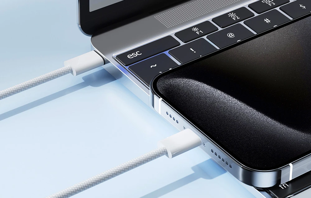 USB kabelis Joyroom S-A45 USB-C į USB-C 60W 1,0m baltas aprašymas - Prekės nuotrauka