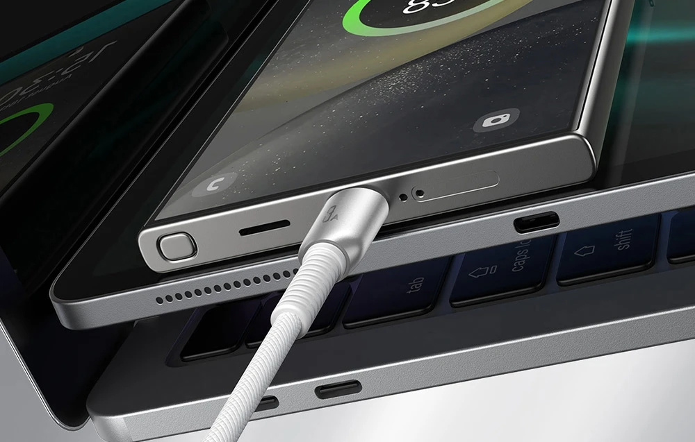 USB kabelis Joyroom S-A51 USB-A į USB-C 3A 1.2m pilkas aprašymas - Prekės nuotrauka