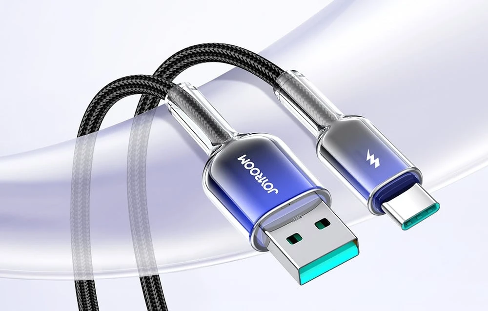 Joyroom USB-A USB-C kabelis S-A42 3A 1.2m juodos spalvos aprašymas - Prekės nuotrauka