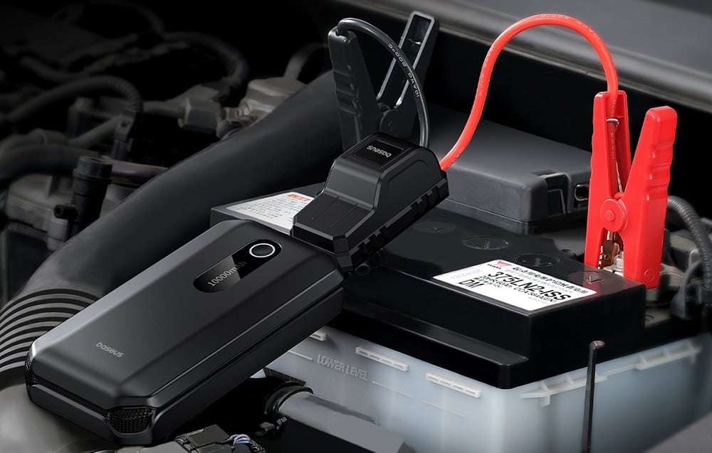 „Baseus Super Energy Air Series Car Jump Starter“ (10000mAh, 1000A didžiausia srovė) Klasteris juodos spalvos aprašymas - Prekės nuotrauka „Baseus Super Energy Air Series Car Jump Starter“ (10000mAh, 1000A didžiausia srovė) Klasteris juodos spalvos aprašymas - Prekės nuotrauka