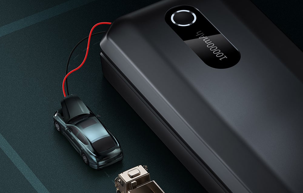 „Baseus Super Energy Air Series Car Jump Starter“ (10000mAh, 1000A didžiausia srovė) Klasteris juodos spalvos aprašymas - Prekės nuotrauka „Baseus Super Energy Air Series Car Jump Starter“ (10000mAh, 1000A didžiausia srovė) Klasteris juodos spalvos aprašymas - Prekės nuotrauka