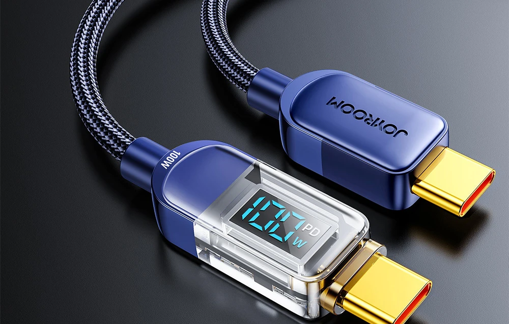 Kabelis do USB-C 100W 1,2m Joyroom S-CC100A4 (mėlyna) aprašymas - Prekės nuotrauka