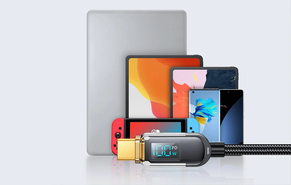 Kabelis do USB-C 100W 1,2m Joyroom S-CC100A4 (mėlyna) aprašymas - Prekės nuotrauka