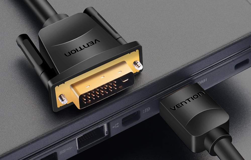 Vention HDMI – DVI kabelis 24+1 ABFBF 4K 60Hz 1080P 60Hz 1m – juodas aprašymas - Prekės nuotrauka Vention HDMI – DVI kabelis 24+1 ABFBF 4K 60Hz 1080P 60Hz 1m – juodas aprašymas - Prekės nuotrauka