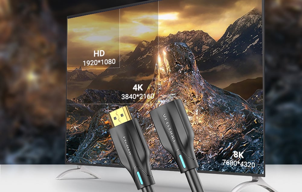 Vention HDMI prailginimo anga AHBBG 8K 2m juoda aprašymas - Prekės nuotrauka
