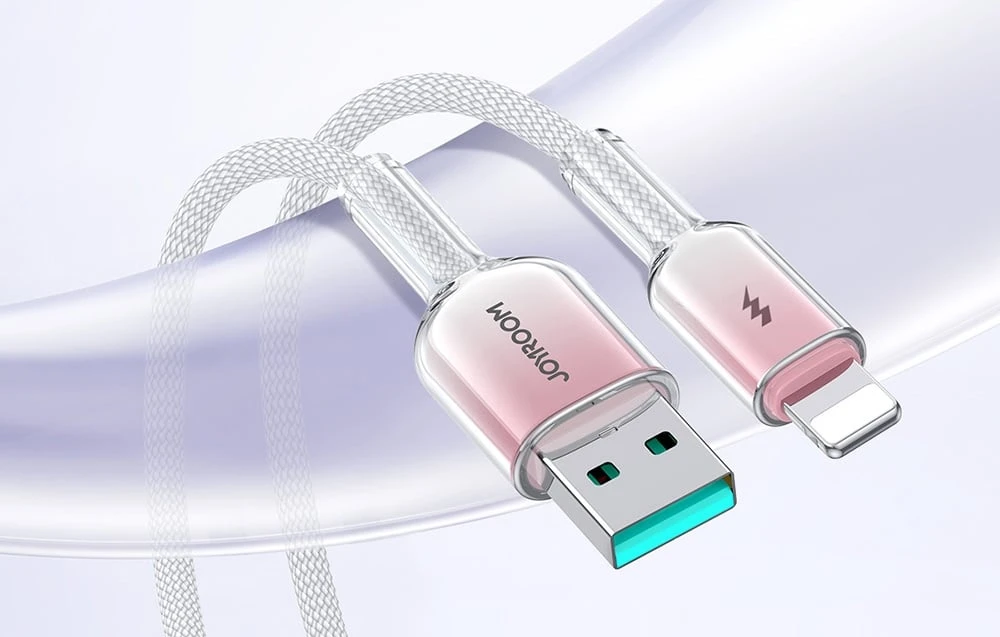 Kabelis USB-A Lightning Joyroom S-A42 3A 1.2m baltos spalvos aprašymas - Prekės nuotrauka Kabelis USB-A Lightning Joyroom S-A42 3A 1.2m baltos spalvos aprašymas - Prekės nuotrauka