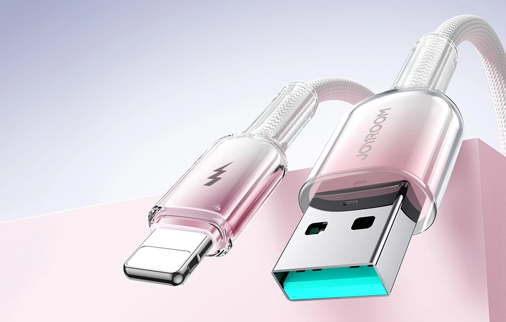Kabelis USB-A Lightning Joyroom S-A42 3A 1.2m baltos spalvos aprašymas - Prekės nuotrauka Kabelis USB-A Lightning Joyroom S-A42 3A 1.2m baltos spalvos aprašymas - Prekės nuotrauka