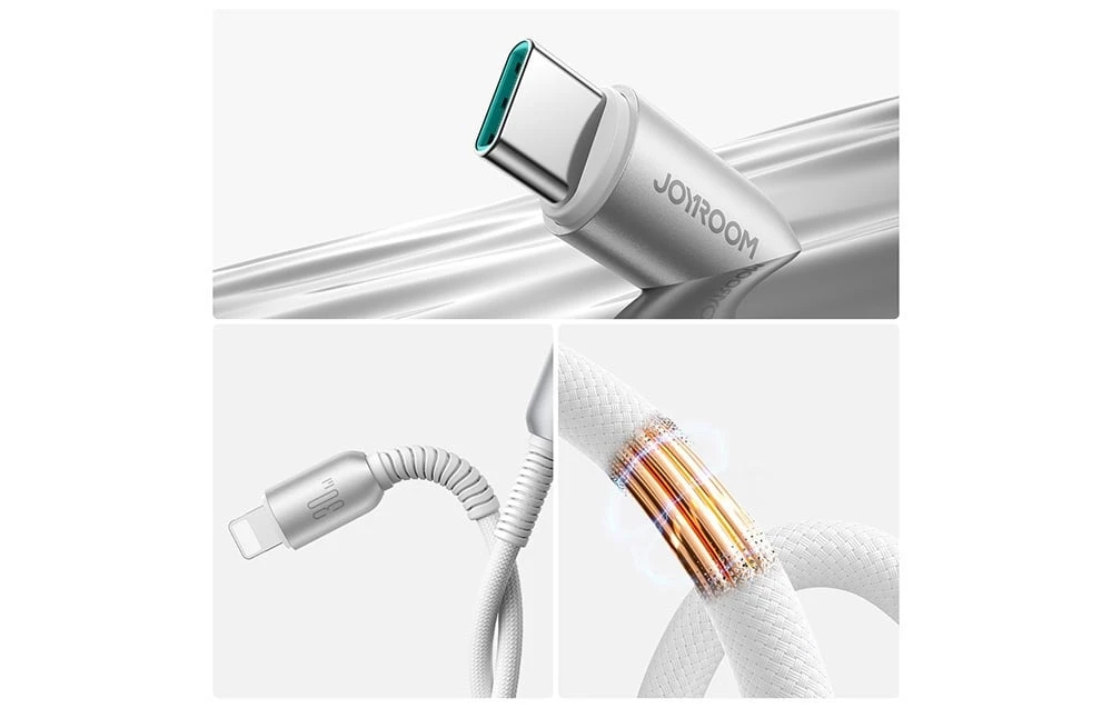 USB laidas Joyroom S-A51 USB-C iki Lightning 30W 1.2m pilkas aprašymas - Prekės nuotrauka USB laidas Joyroom S-A51 USB-C iki Lightning 30W 1.2m pilkas aprašymas - Prekės nuotrauka