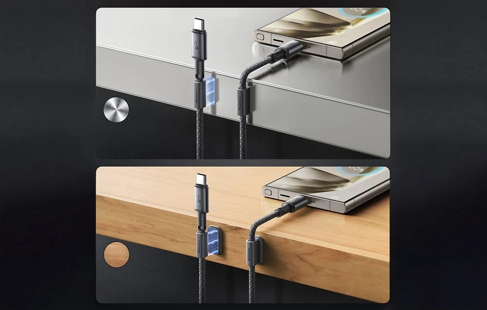 USB kabelis Joyroom SA-50 USB-A to USB-C 3A 1.2m tamsiai pilkas aprašymas - Prekės nuotrauka
