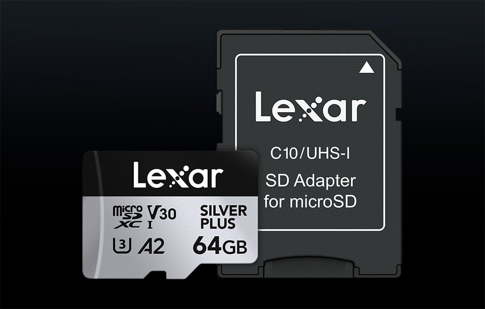 Atminties kortelė Lexar | Sidabrinis PLUS | 64 GB | Micro SDXC | Flash atminties klasė 10 aprašymas - Prekės nuotrauka