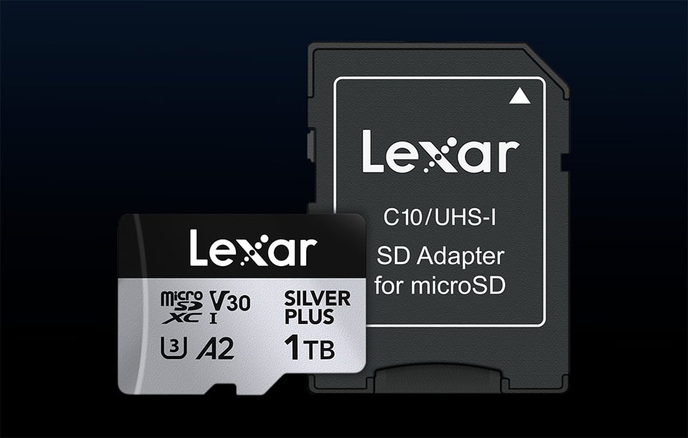 Atminties kortelė Lexar 1TB Micro SDXC Professional Sidabrinis Plus UHS-I A2 V30 U3 4K aprašymas - Prekės nuotrauka