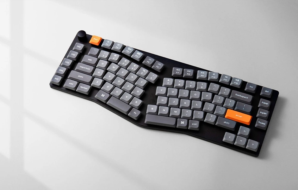 Keychron K15 Max Led Raudona Switch Wireless Low Profile Klaviatūra (Juodas) [K15M-A1]. aprašymas - Prekės nuotrauka
