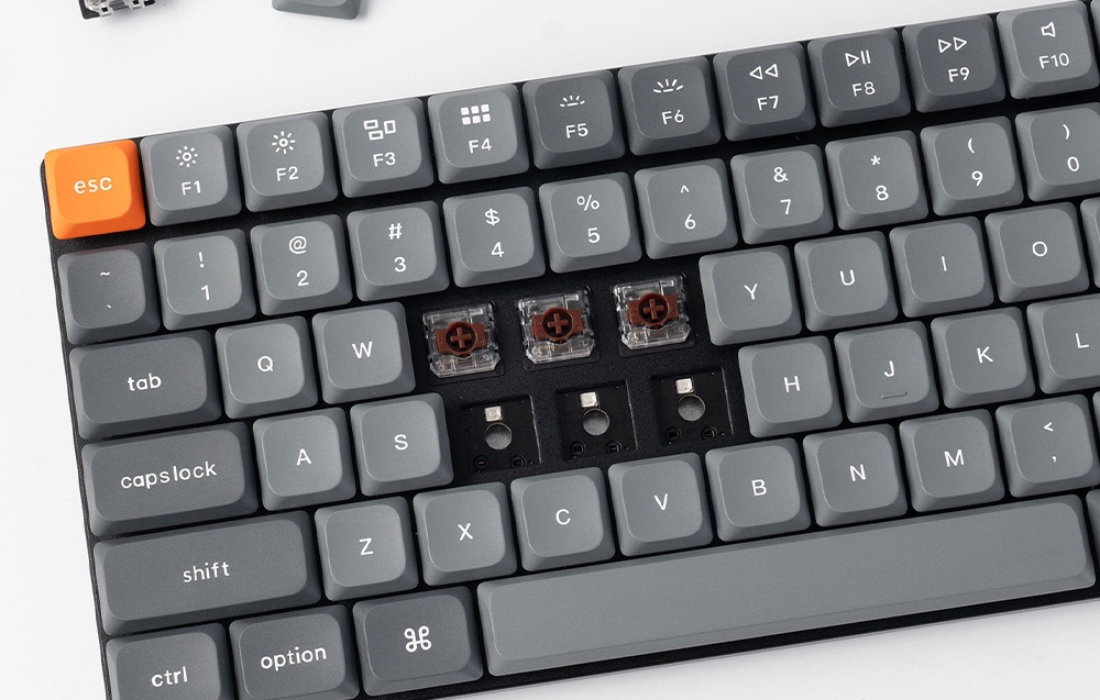 Keychron K17 Max RGB Brown Switch Wireless Low Profile Klaviatūra (Juodas) [K17M-H3]. aprašymas - Prekės nuotrauka
