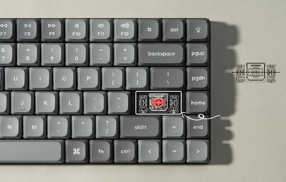 Keychron K3 Max Wireless (K3M-H3) - US išdėstymas - Hot-Swappable Low Profile Gateron Brown - Juodas (Juoda) Mechaninė Belaidė Žaidimų Klaviatūra aprašymas - Prekės nuotrauka Keychron K3 Max Wireless (K3M-H3) - US išdėstymas - Hot-Swappable Low Profile Gateron Brown - Juodas (Juoda) Mechaninė Belaidė Žaidimų Klaviatūra aprašymas - Prekės nuotrauka