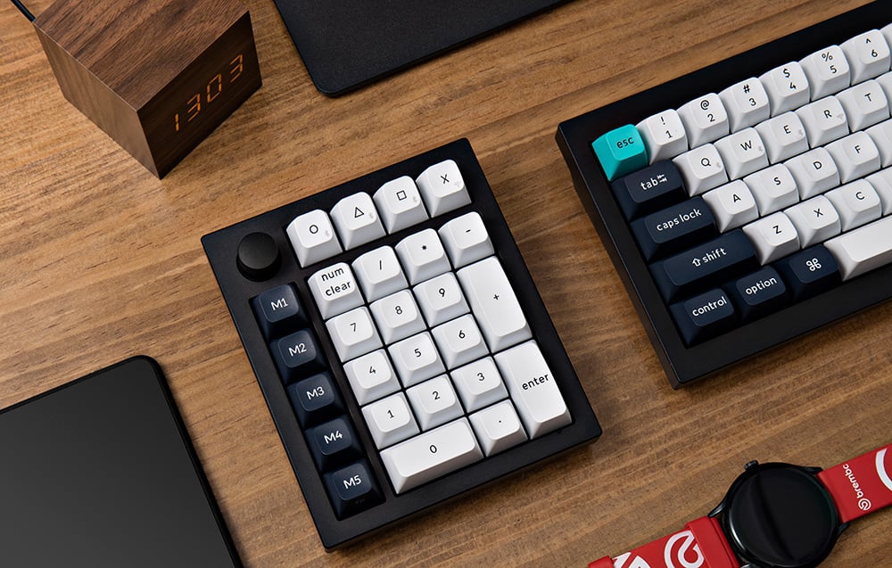 Keychron Q0 Max RGB Wireless Numeric Klaviatūra, Raudona Switch (Juodas) [Q0M-M1]. aprašymas - Prekės nuotrauka