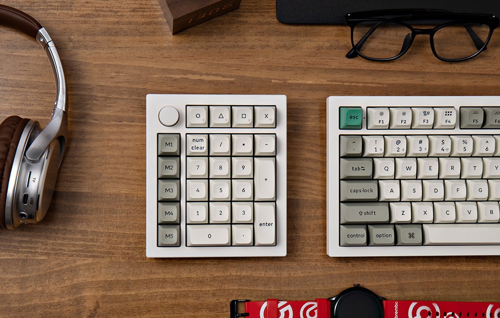 Keychron Q0 Max RGB Wireless Numeric Klaviatūra, Raudona Switch (Juodas) [Q0M-M1]. aprašymas - Prekės nuotrauka