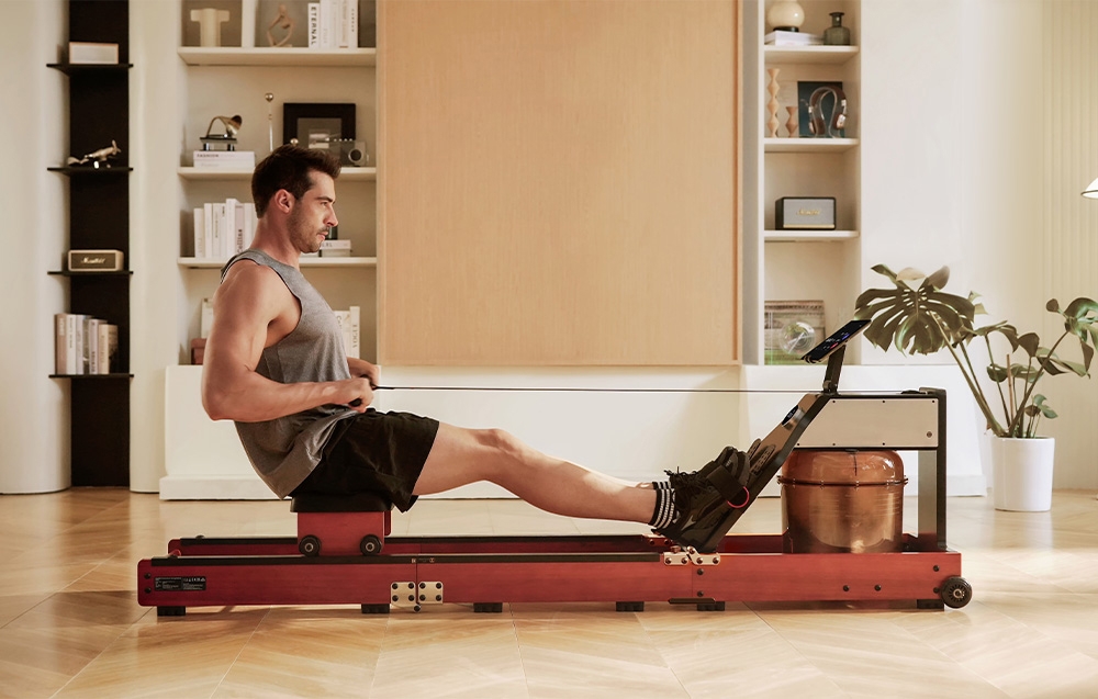 KINGSMITH WM10 PRO Folding Rowing Machine (Raudona Oak) aprašymas - Prekės nuotrauka