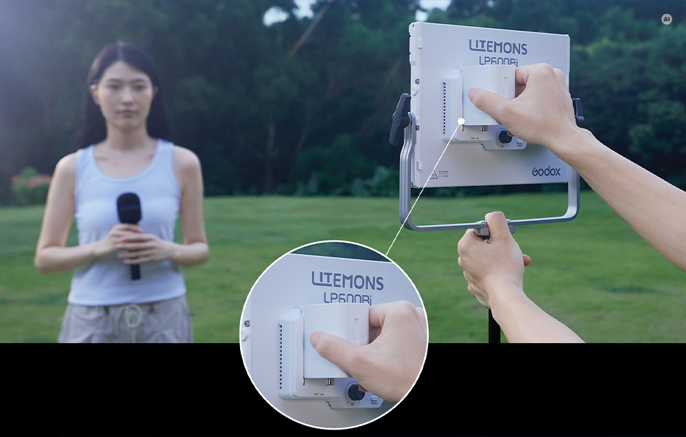 LED šviesos skydelis GODOX Litemons LP600Bi dviejų spalvų temperatūrų aprašymas - Prekės nuotrauka