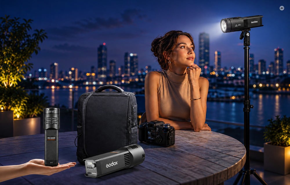 Apšvietimo Įranga - Godox RS100Bi Bicolor LED Šviesa 28,600 Lux 2800K-6500K aprašymas - Prekės nuotrauka
