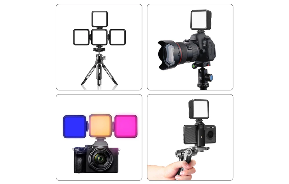 Puluz LED RGB lempa kamerai aprašymas - Prekės nuotrauka Puluz LED RGB lempa kamerai aprašymas - Prekės nuotrauka