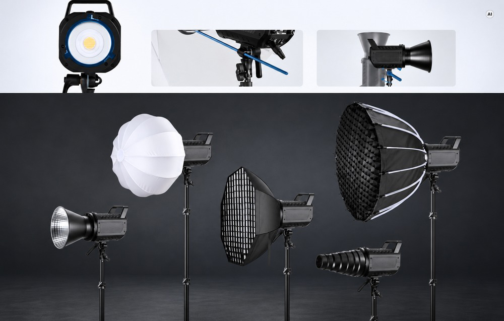 LED Studijos Šviestuvas - Neewer FS150B Dvispalvis 130 W, 2 700–6 500 K, LED aprašymas - Prekės nuotrauka