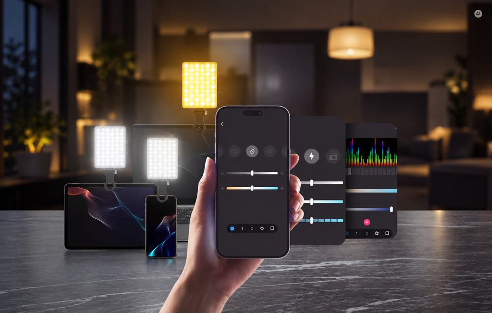 LED Šviestuvas - Neewer BASICS VL67B Studijinis LED Šviestuvas 2500–8500 K 0–100 % CRI/TLCI 97 12 Efektų 2 000 mAh USB-C Baltas aprašymas - Prekės nuotrauka