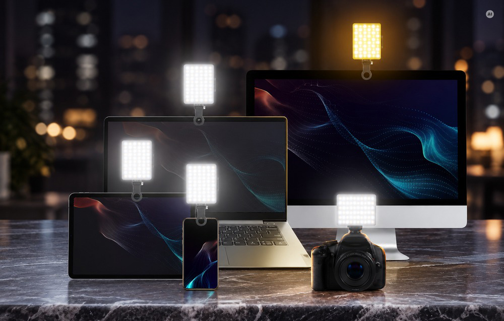 LED Šviestuvas - Neewer BASICS VL67B Studijinis LED Šviestuvas 2500–8500 K 0–100 % CRI/TLCI 97 12 Efektų 2 000 mAh USB-C Baltas aprašymas - Prekės nuotrauka