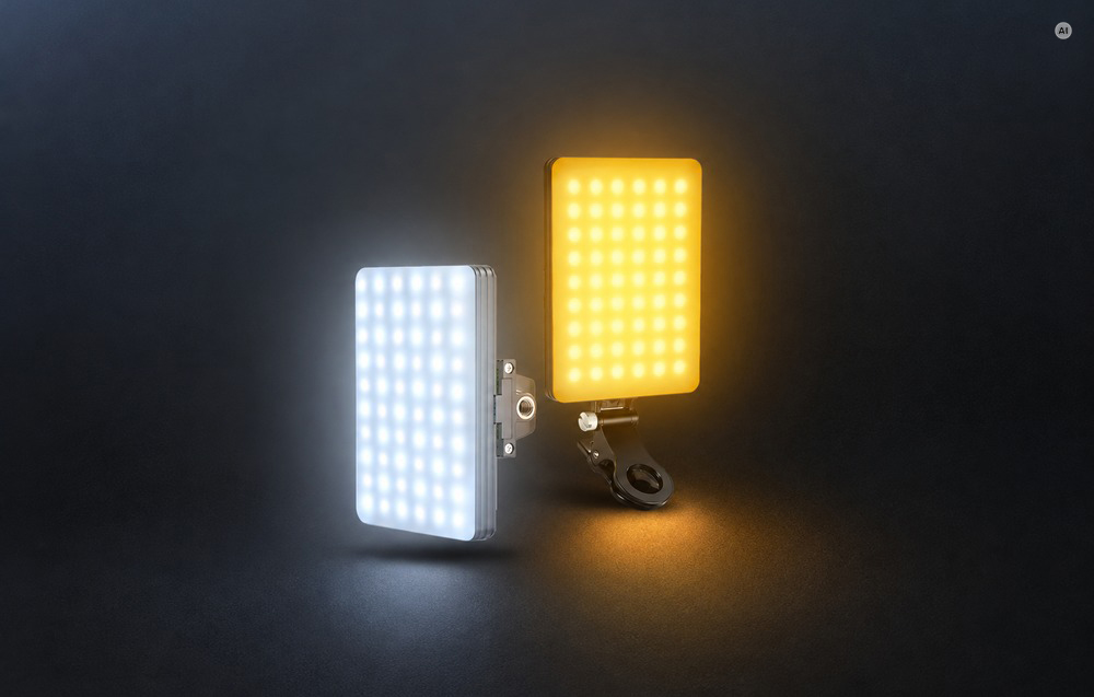 LED Šviestuvas - Neewer BASICS VL67B Studijinis LED Šviestuvas 2500–8500 K 0–100 % CRI/TLCI 97 12 Efektų 2 000 mAh USB-C Baltas aprašymas - Prekės nuotrauka