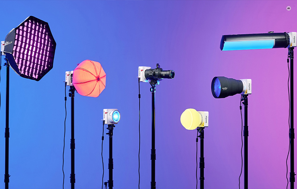 Apšvietimo įranga - Godox ML100R Nešiojama LED RGB Šviesa 1800K-10000K aprašymas - Prekės nuotrauka