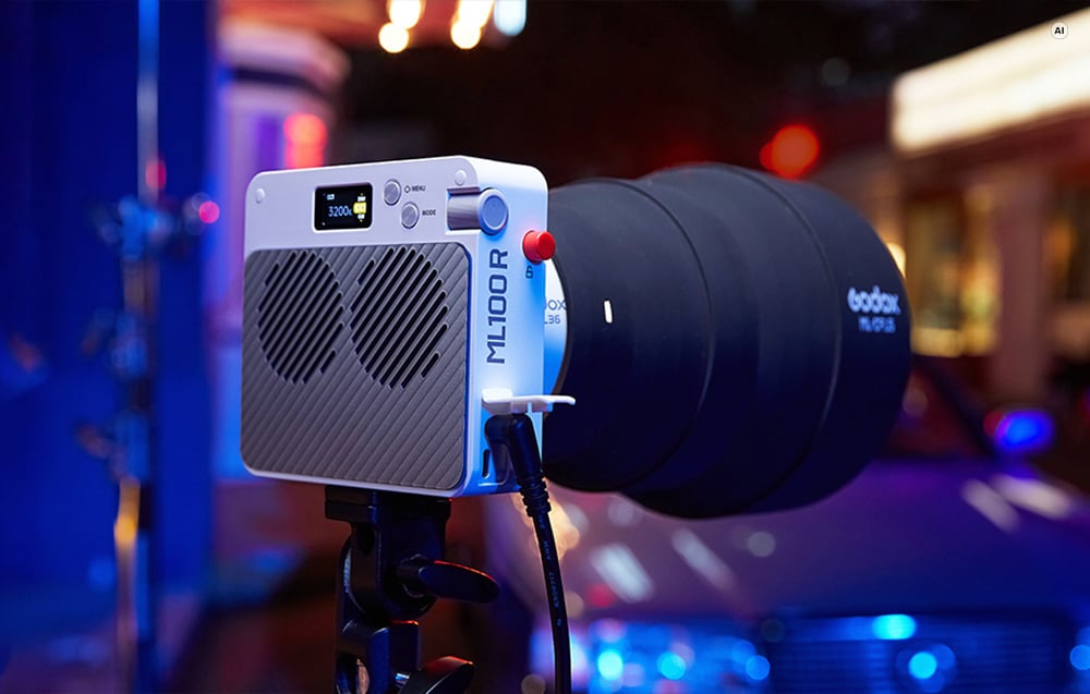 Apšvietimo įranga - Godox ML100R Nešiojama LED RGB Šviesa 1800K-10000K aprašymas - Prekės nuotrauka