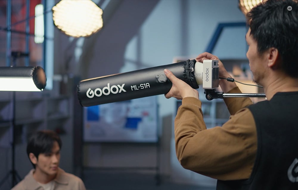 Apšvietimo įranga - Godox ML100R Nešiojama LED RGB Šviesa 1800K-10000K aprašymas - Prekės nuotrauka