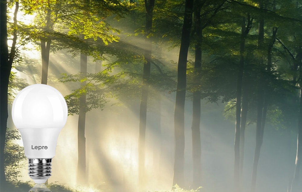 LEPRO 100090-DW-EU-6 LED Bulb, E27, A60, 8.5W (60W), 806 lm, 6500K (cool baltas), 180°, 6-pack aprašymas - Prekės nuotrauka