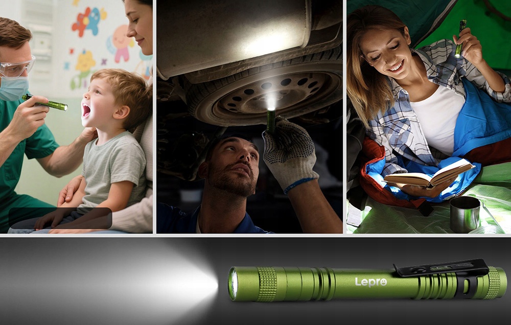 LEPRO 120023L-GN-2 Flashlight, 2 pcs. aprašymas - Prekės nuotrauka