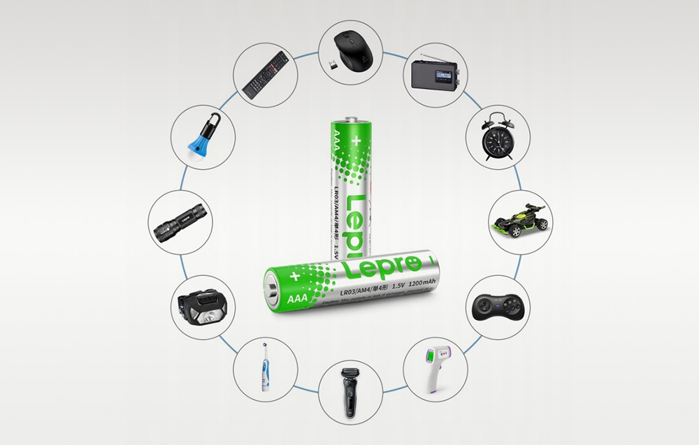 Šakotuvas LEPRO 130003-48 AA/AAA Alkaline Batteries, 48-Pack aprašymas - Prekės nuotrauka