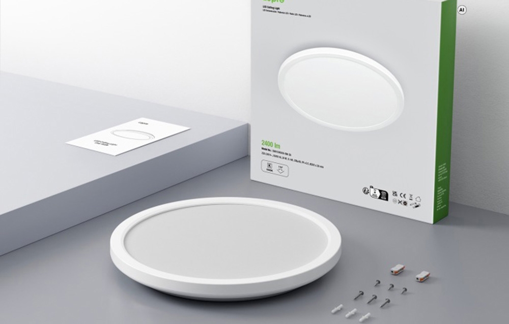 Lubinis šviestuvas LEPRO 1500039-DW-EU 24W 2400lm Ceiling Light aprašymas - Prekės nuotrauka