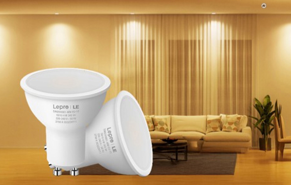 LEPRO 200081-WW-EU-10 GU10 LED Bulb, 4.5W (50W), 345 lm, 2700K, 100°, 10 pcs. aprašymas - Prekės nuotrauka