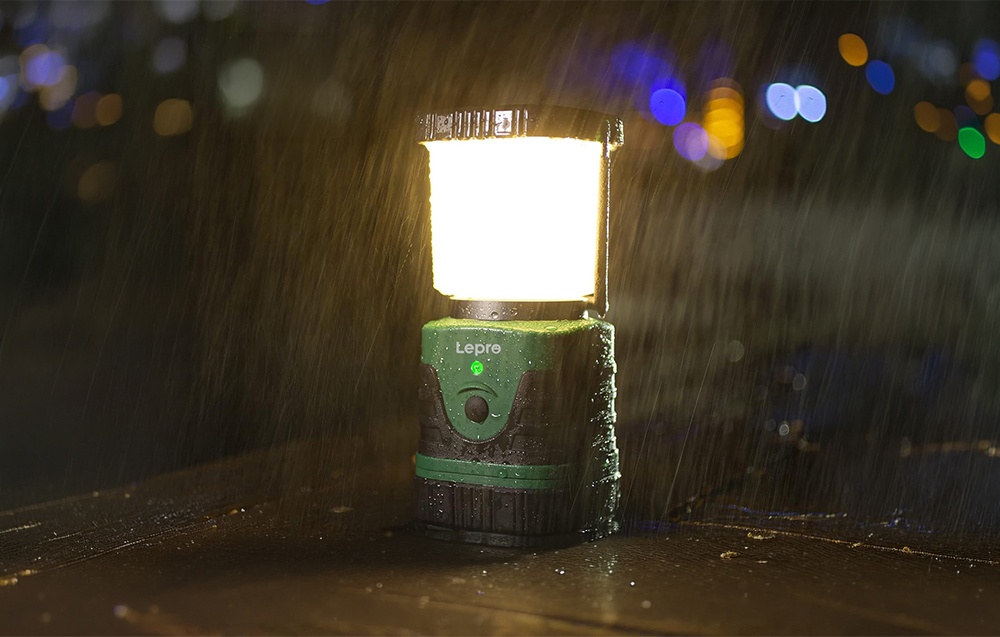 LEPRO 3300008 Camping Lamp, 1000 lm, 3600 mAh aprašymas - Prekės nuotrauka
