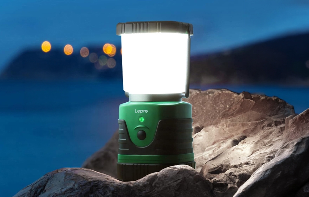 LEPRO 3300008 Camping Lamp, 1000 lm, 3600 mAh aprašymas - Prekės nuotrauka