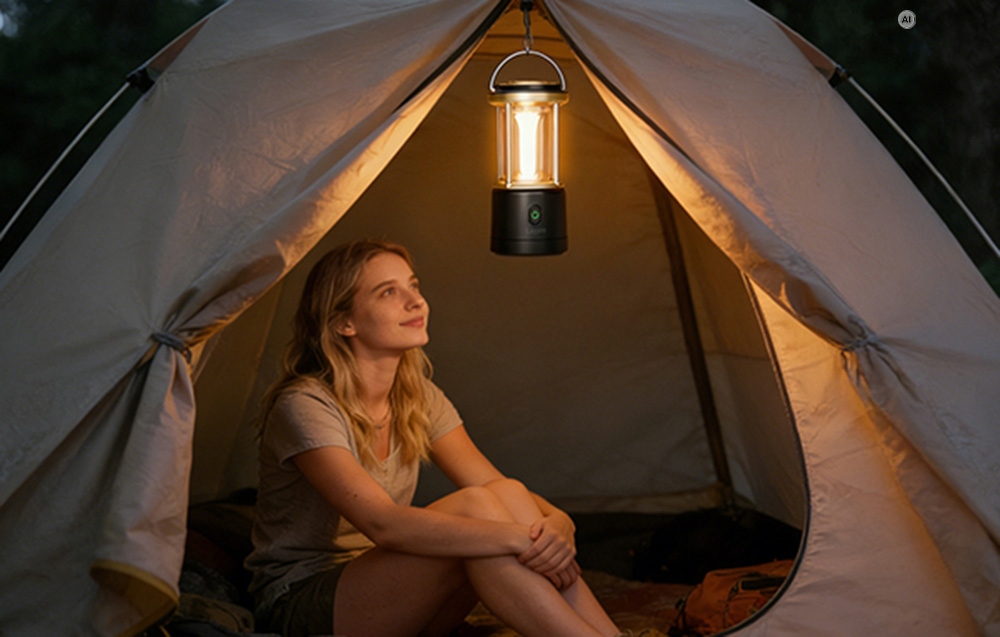 LEPRO 330043-BK Camping Lamp, 1,100 lm aprašymas - Prekės nuotrauka