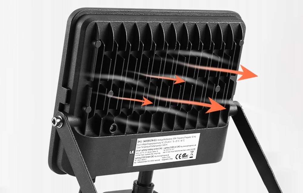 LEPRO 340013-DW-EU 20W 2000 lm 5000 K IP65 LED Floodlight with Motion Sensor aprašymas - Prekės nuotrauka