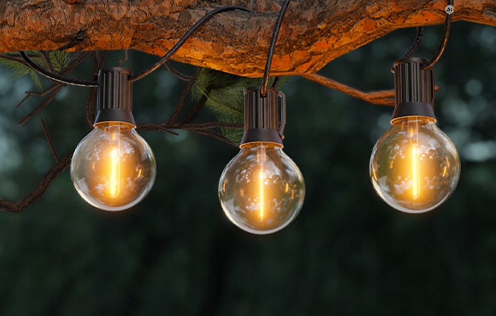 LEPRO PR440001-WW Solar Garden String Lights, 7.62 m, Twilight Sensor, 4 Modes aprašymas - Prekės nuotrauka