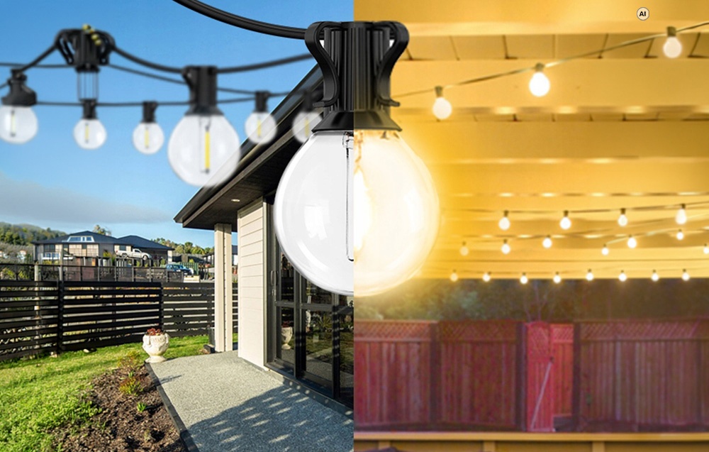 LEPRO PR440001-WW Solar Garden String Lights, 7.62 m, Twilight Sensor, 4 Modes aprašymas - Prekės nuotrauka