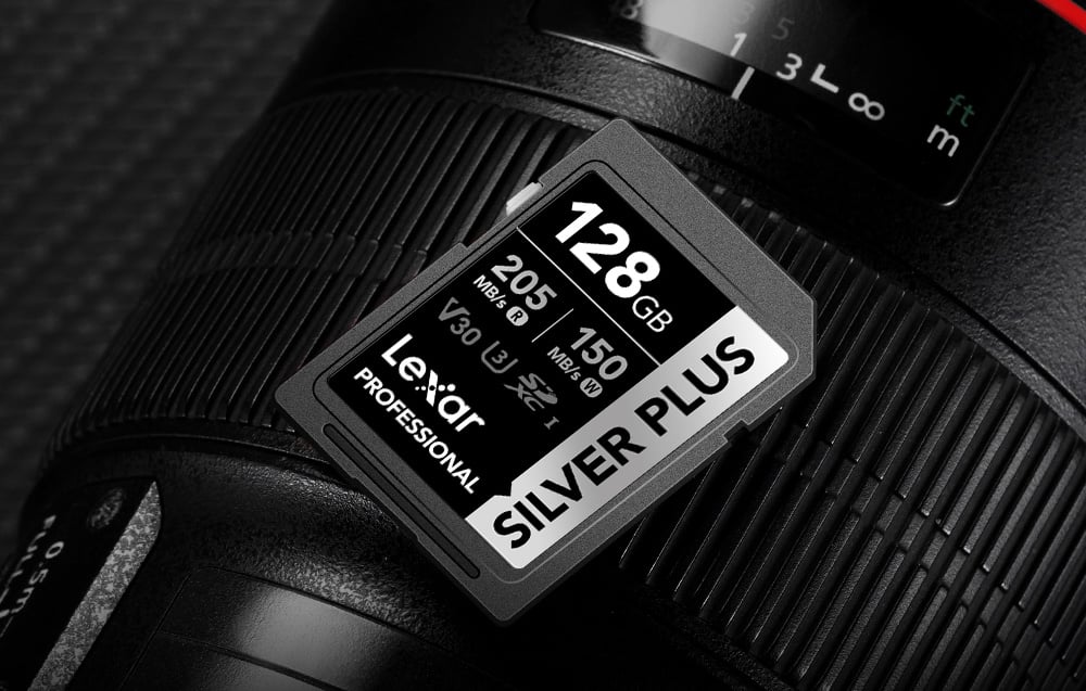 Atminties kortelė Lexar SDXC Professional Sidabrinis Plus UHS-I/U3/A2/4K R205/W150 (V30) 128GB aprašymas - Prekės nuotrauka Atminties kortelė Lexar SDXC Professional Sidabrinis Plus UHS-I/U3/A2/4K R205/W150 (V30) 128GB aprašymas - Prekės nuotrauka